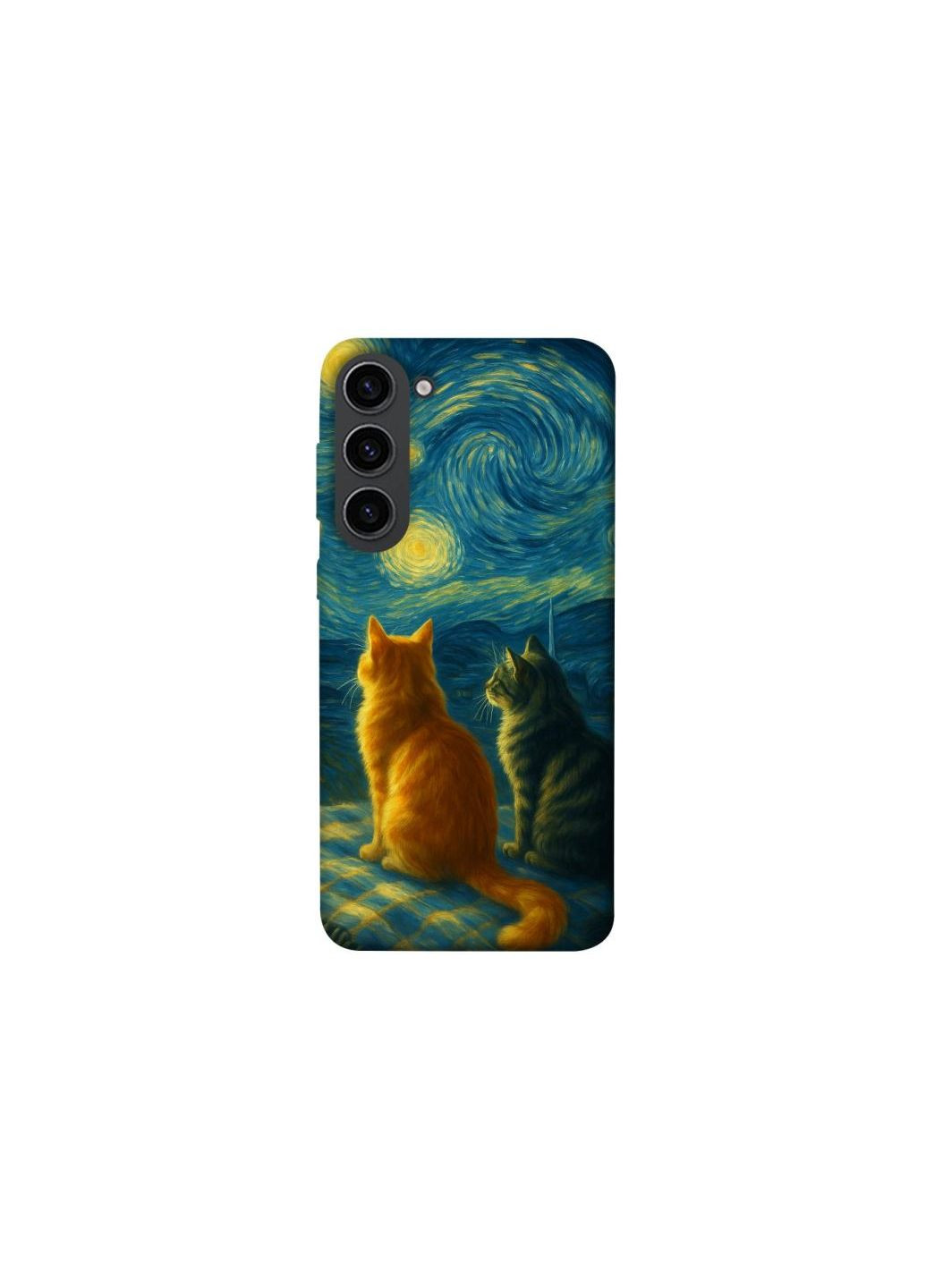 Чехол на Samsung Galaxy S23 Cats under the stars Frontalka (352202333)