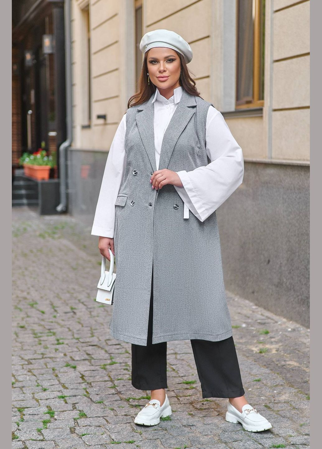 Светло-серый зимний кардиган Tatiana