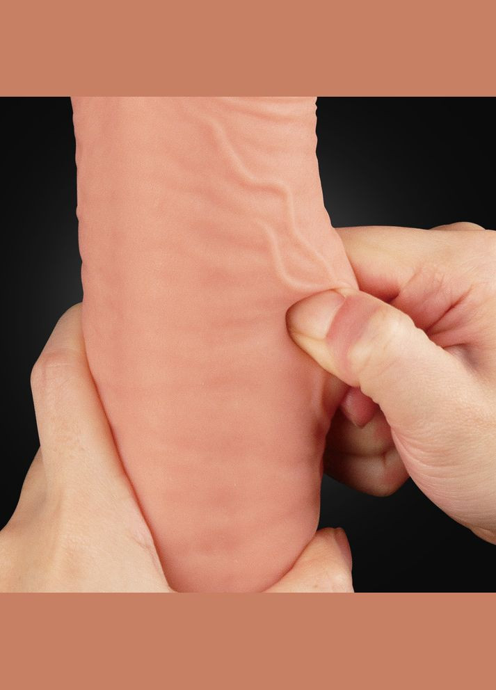 Фалоїмітатор реалістичний - Dual-Layered Silicone Cock 12" Flesh - Реалістичні фалоімітатори і ділдо Lovetoy (336946381)