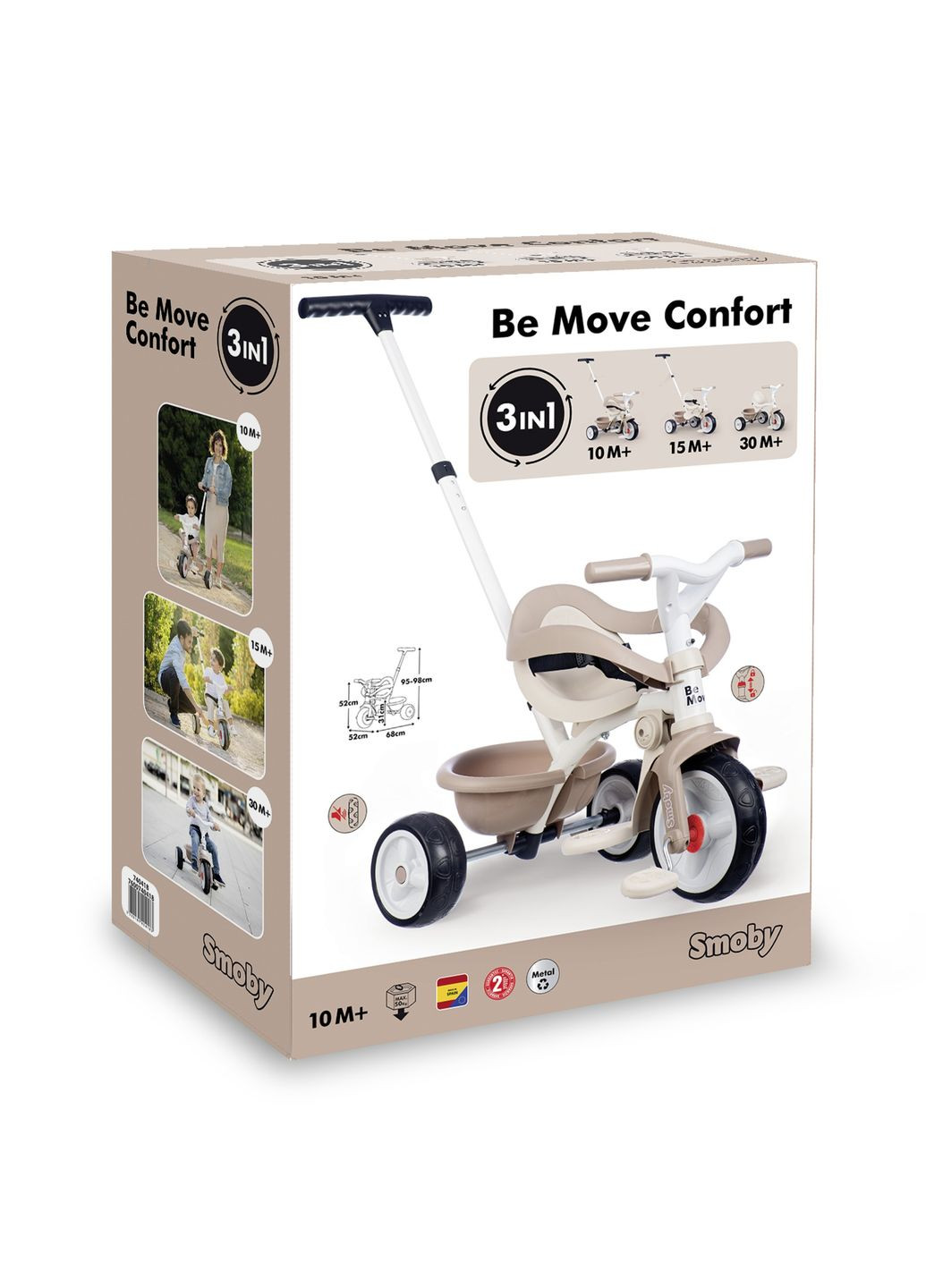 Триколісний велосипед 3 в 1 Toys Бі Муві Комфорт, айворі () Smoby 7600740418 (361855720)