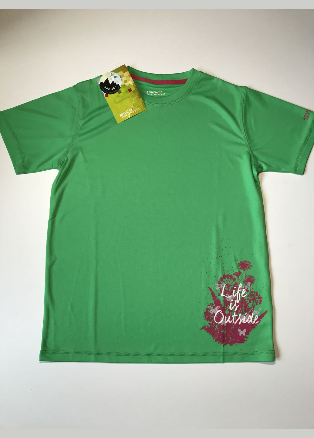 Зеленая летняя футболка солнцезащитная Regatta