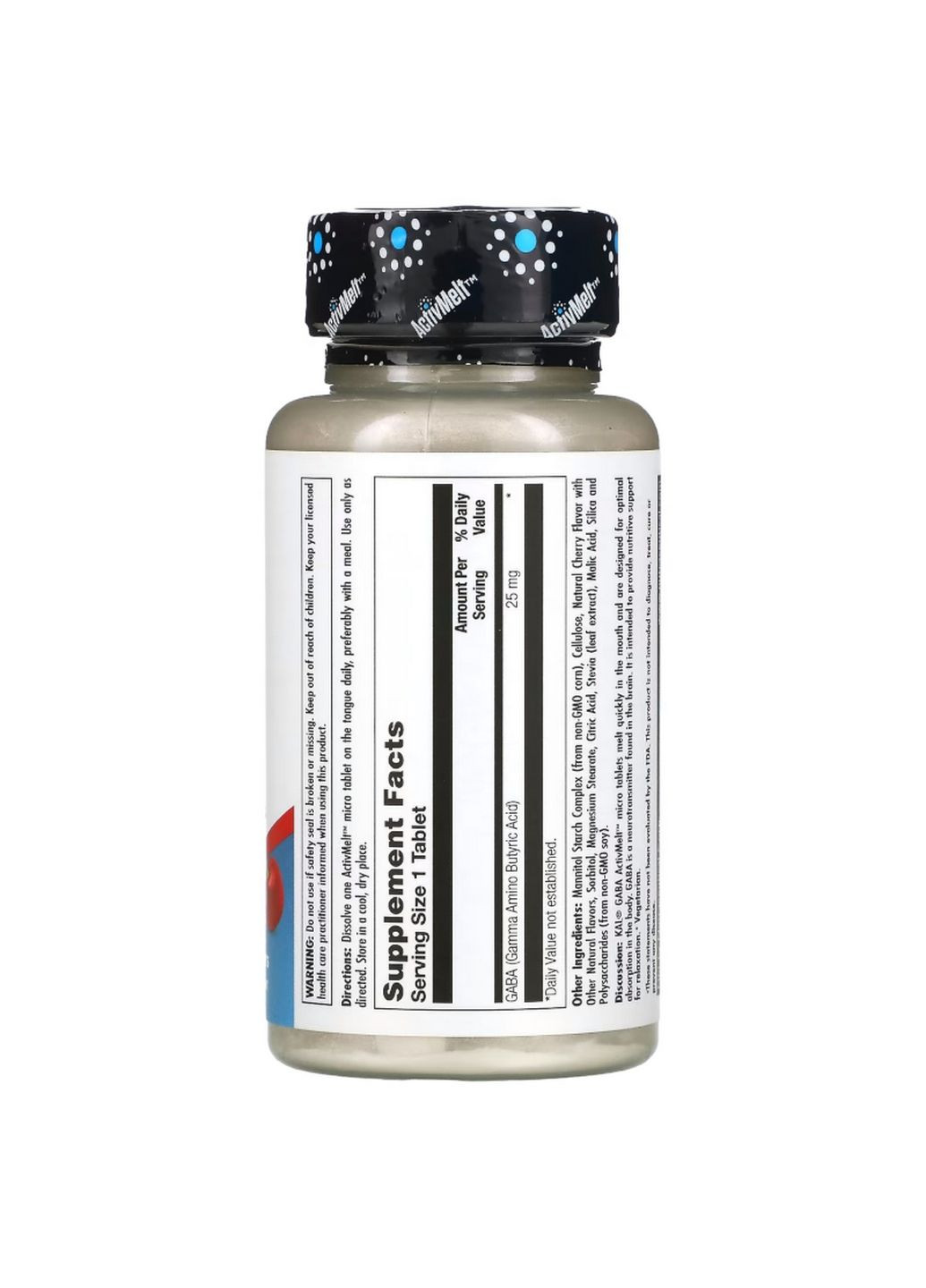 Амінокислота GABA 25 mg, 120 міні пігулок Вишня KAL (294926702)