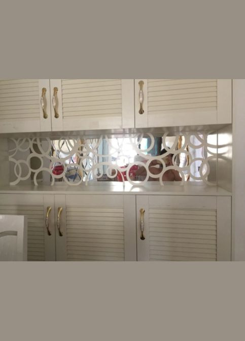 Зеркальные пластиковые наклейки Панно из кругов 30 х 140 см Б317-58 No Brand (302242066)