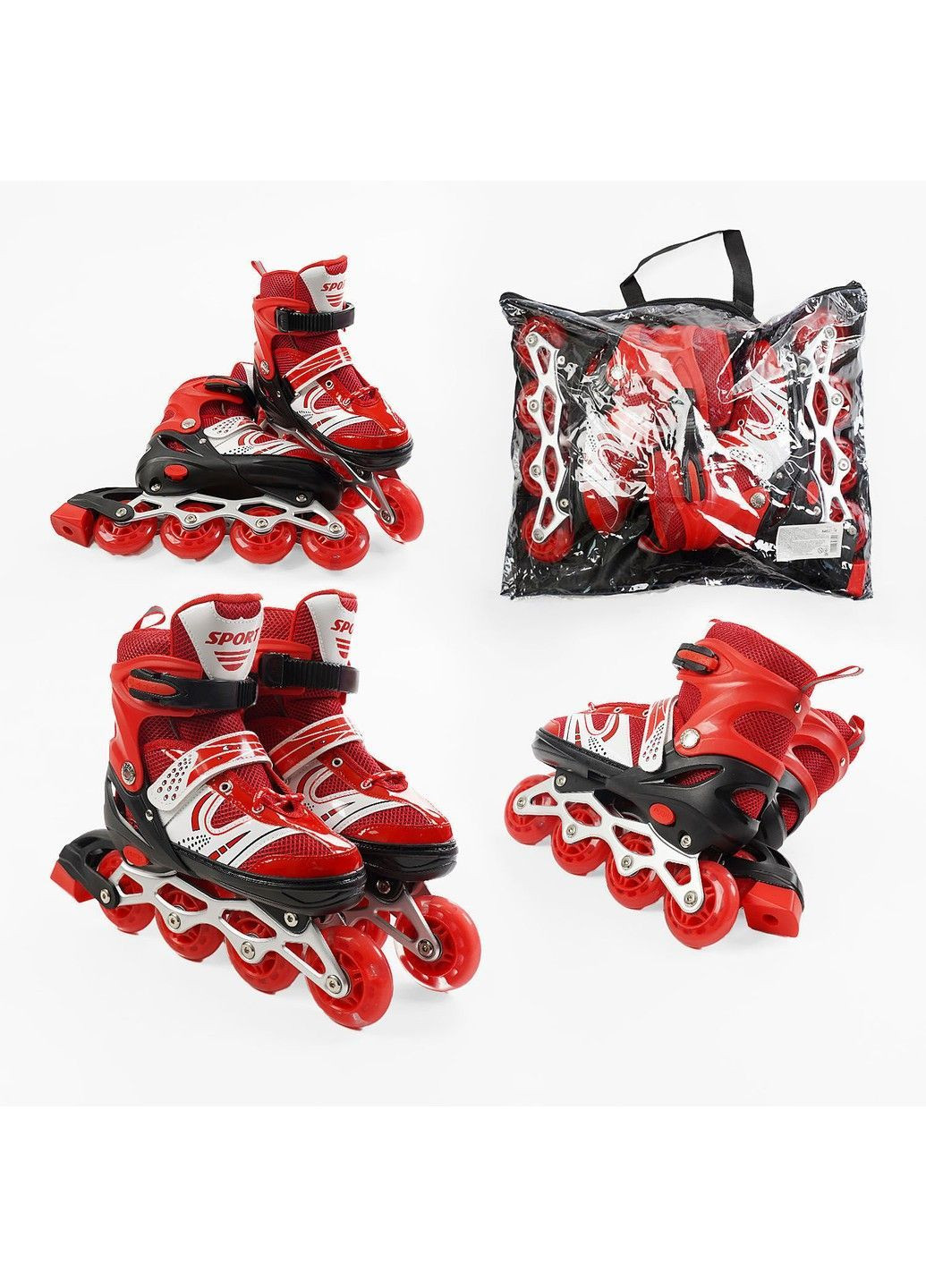 Ролики дитячі розмір 29-33, колеса PU d – 6.5 см, переднє коліщатко світиться Best Roller (365876801)