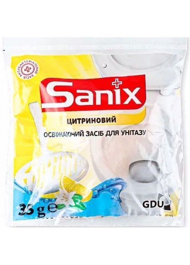 Освежающее средство для унитазов Цытрусовый 35 г Sanix 4820167000493 (369444435)