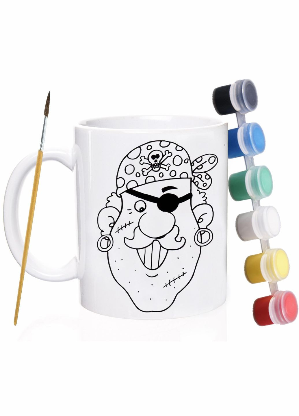 Набір для дитячої творчості Пірат #01 / розмальовка для дітей / 330 мл біла No Brand (316121193)