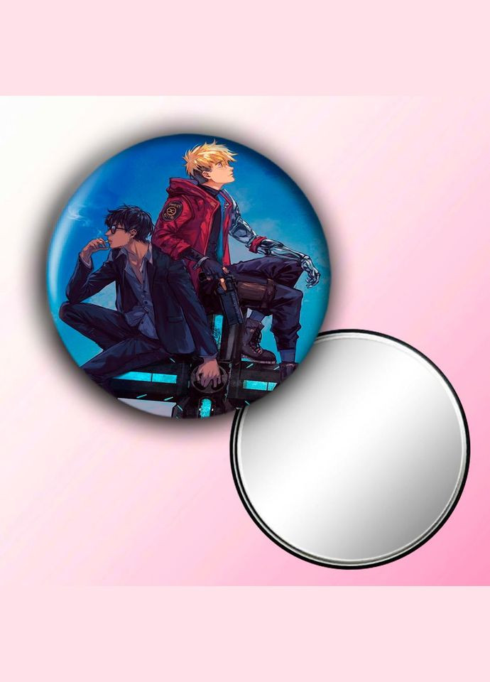 Дзеркальце косметичне кишенькове Аніме Тріган #0014 із малюнком круглий 56 мм No Brand (309155801)