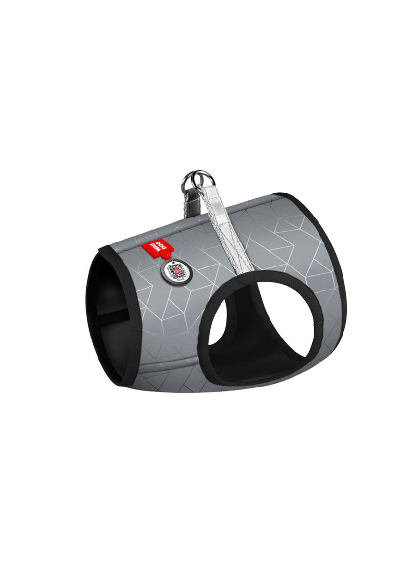 Шлея для собак м'яка Clothes Світловідбивна XS4 B 36-39 см C 26-28 см Сірий WAUDOG (322121217)