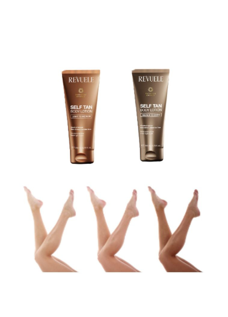 Лосьйон для автозасмаги Salf Tan Body Lotion Light To Medium, 200 мл REVUELE (335858217)