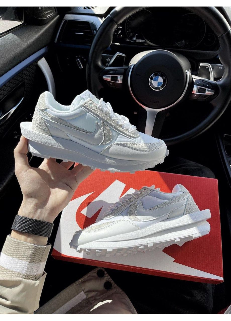 КРОССОВКИ ЖЕНСКИЕ NIKE SACAI LD WAFFLE WHITE НАЙК No Brand бежевые демисезоны (367173239)