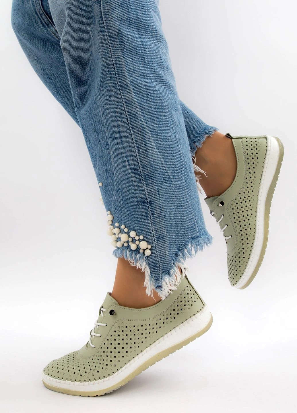 Зелені кеди жіночі Springer