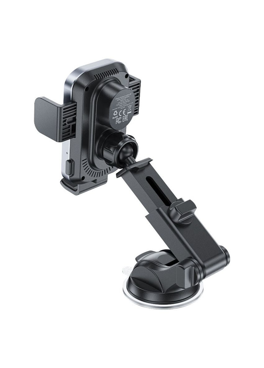 Автотримач для телефона з БЗП wireless charging car holder with electric clamp for dashboard Black Acefast D53 (330031168)