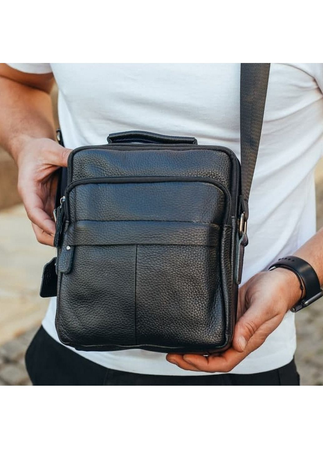 Чоловіча шкіряна сумка 24х6х22 см Bexhill (315868862)