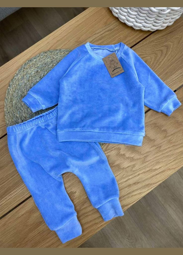 Голубой демисезонный комплект одежды для младенцев Баранчик БО