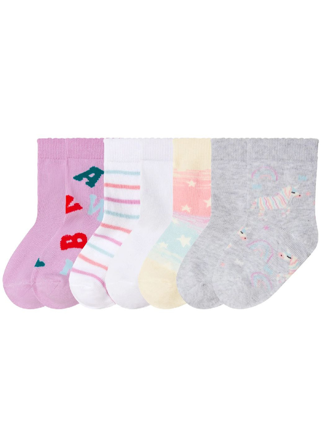 Комбіновані шкарпетки (7 пар) Lupilu єдинороги (349226167)