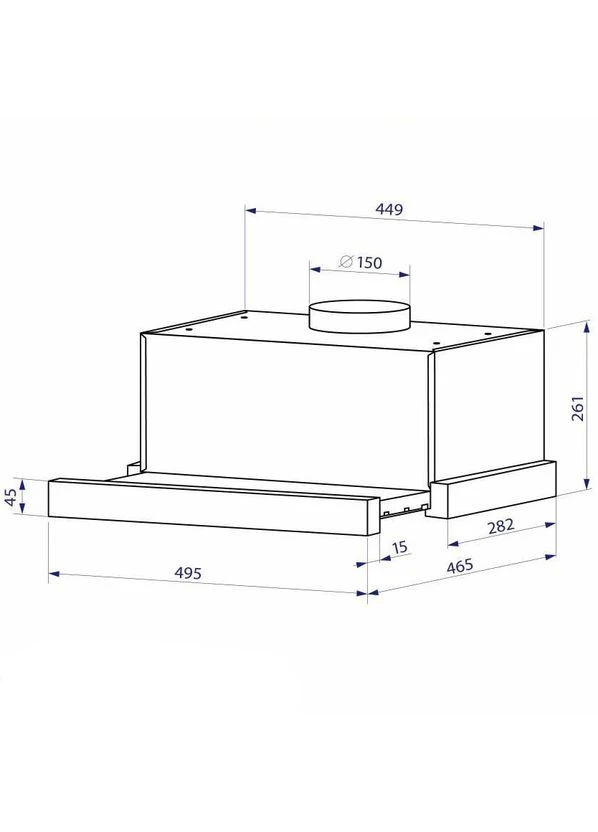 Кухонная вытяжка HTL 5214 BLF 700 LED MINOLA (396974606)
