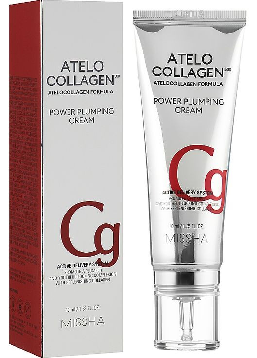 Крем для упругости кожи лица Atelo Collagen 500 Power Plumping Cream 40ml (917189-26701) MISSHA (368648572)