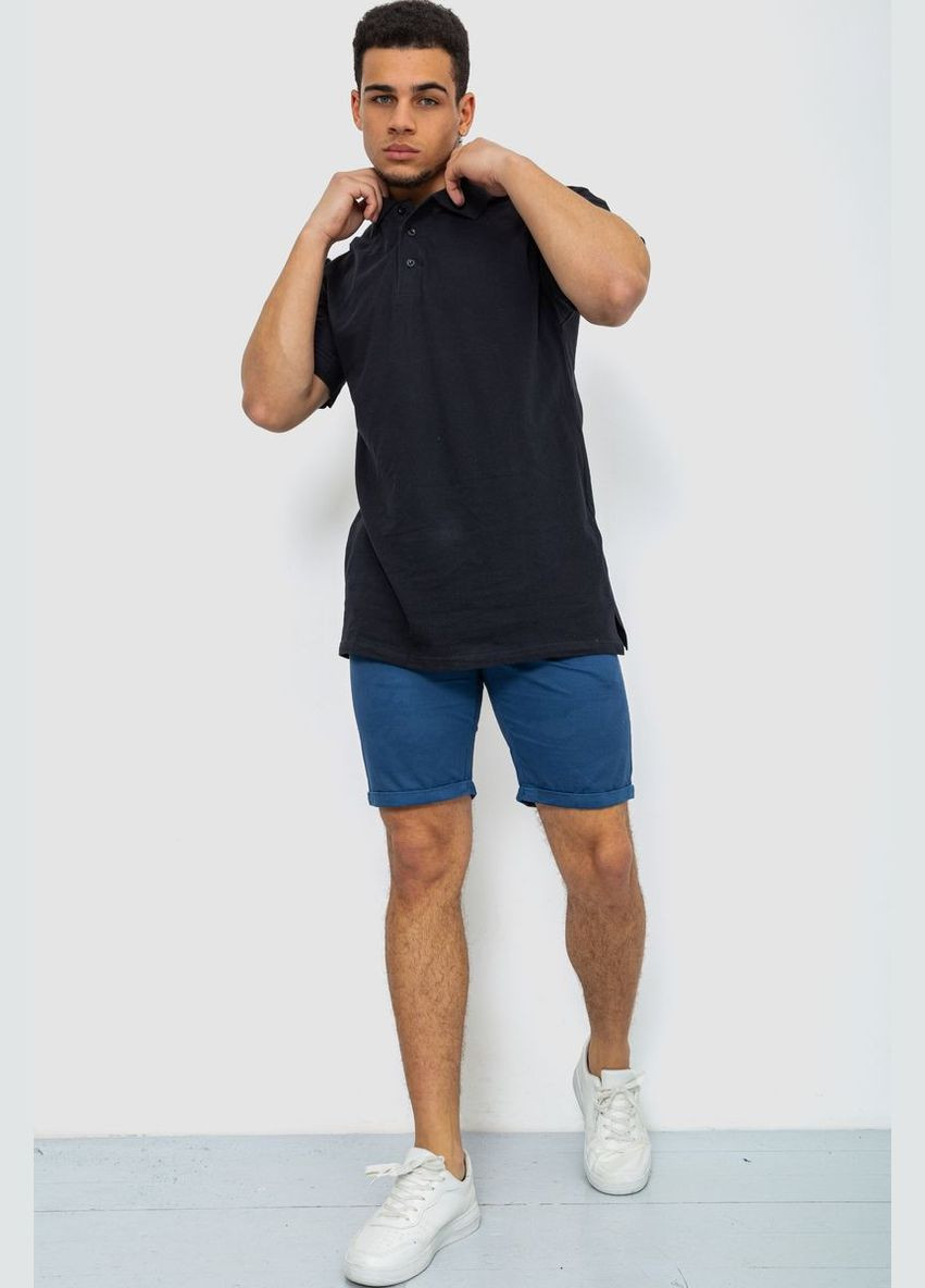 Чорна поло чоловіче однотонне Ager 244R015