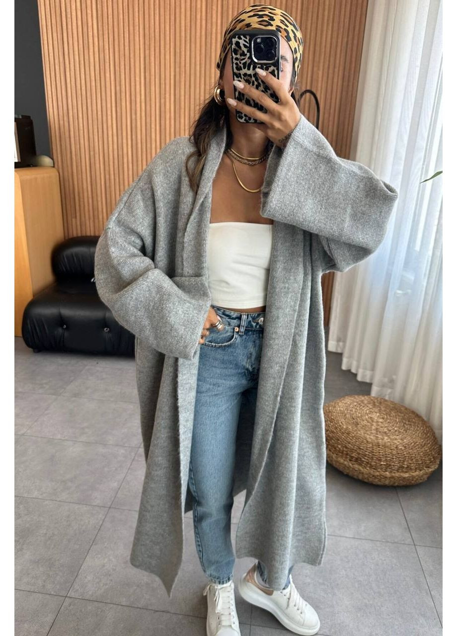 Серый демисезонный кардиган Україна