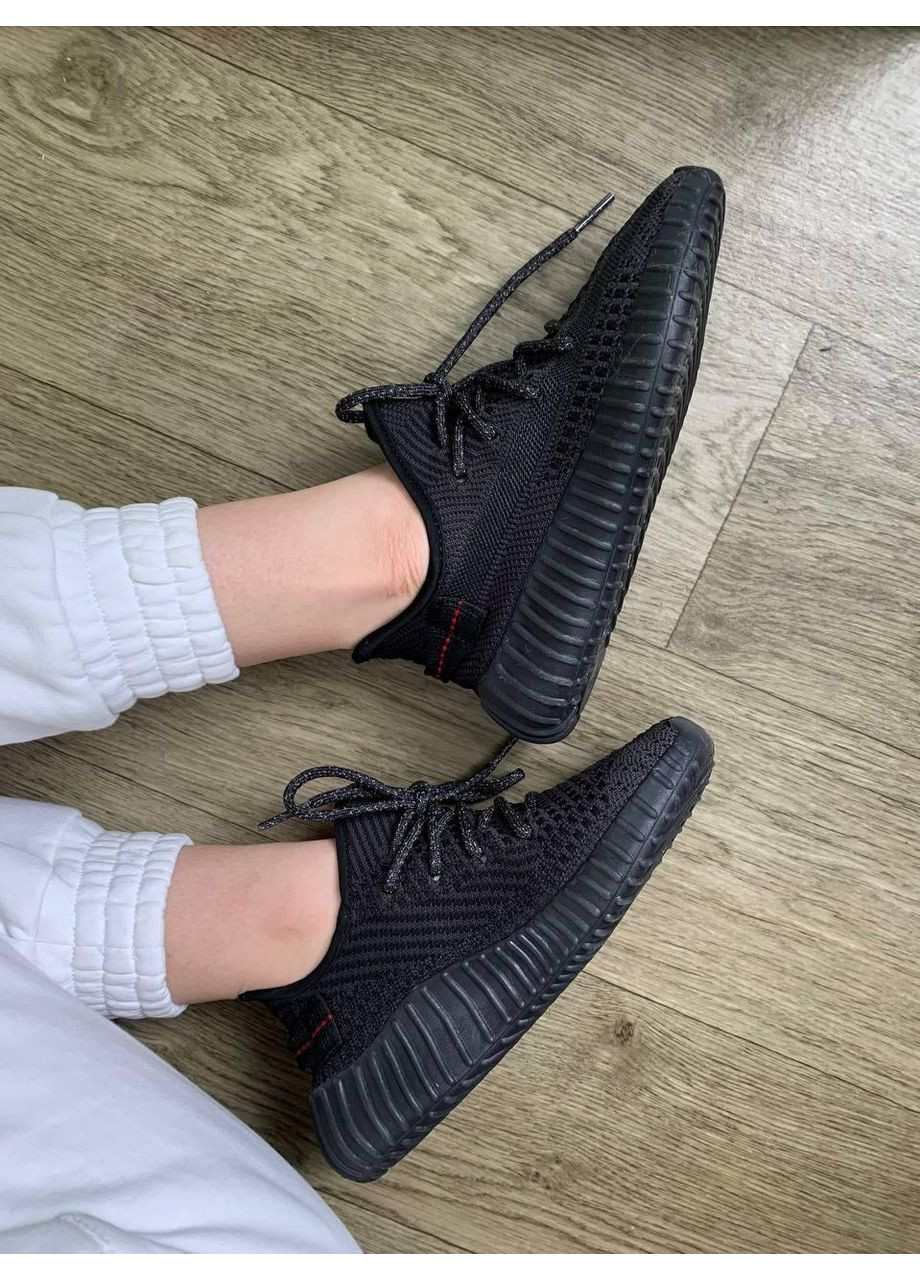КРОССОВКИ ЖЕНСКИЕ ADIDAS YEEZT BOOST 350 V2 BLACK АДИДАС ИЗИ БУСТ No Brand чёрные демисезоны (369389552)