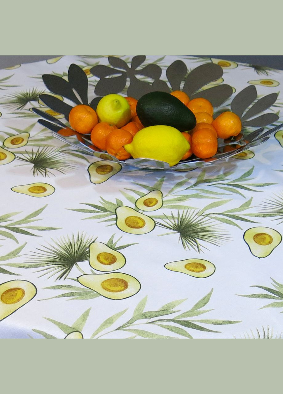 Скатертина на стіл тефлонова прямокутна/квадратна водовідштовхувальна "Авокадо" 140, 160 Maystat (305390814)