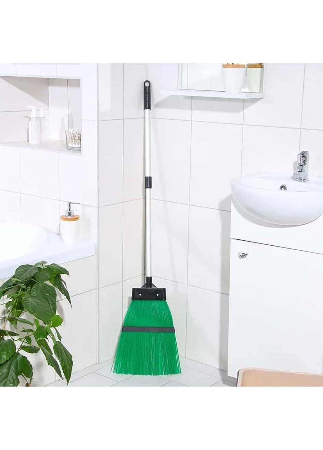 Пластиковая метла уличная веник для сада и двора с телескопической алюминиевой ручкой 126 см Yu Xin (336493676)