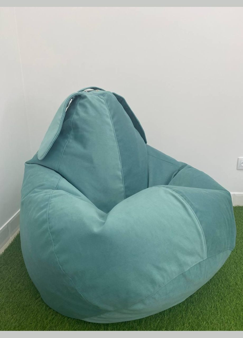 Крісло-мішок Зайчик Груша, MEGA XXXL - 160х120 Оксфорд 600D.PU.WR 363 SkyPuff (339871690)