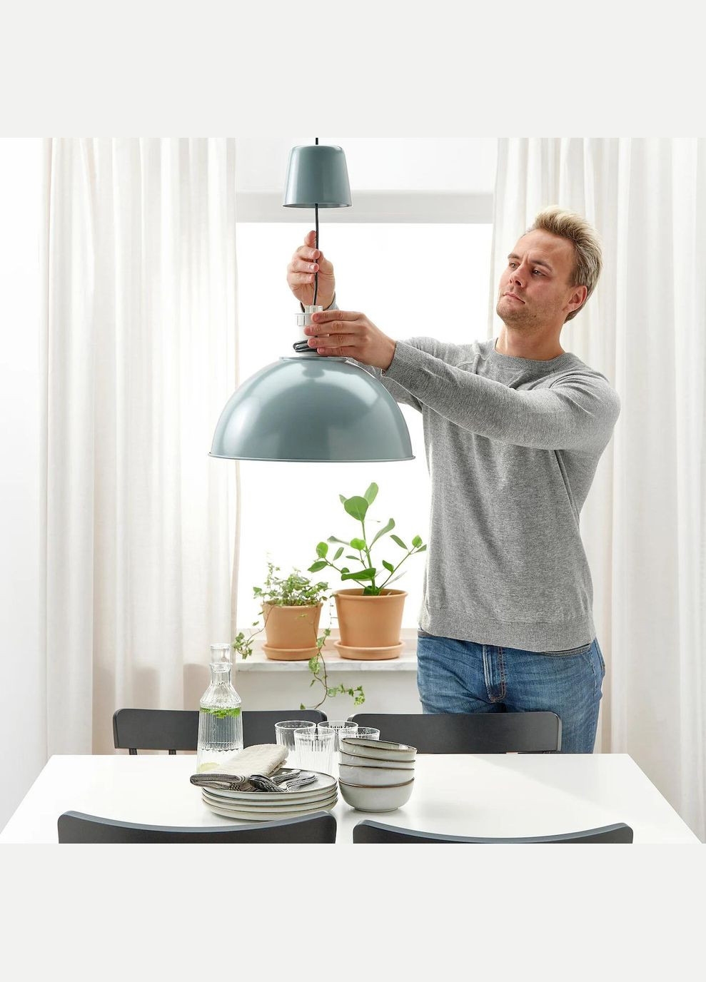 Підвісний світильник ІКЕА SKURUP 38 см (20508106) IKEA (278405505)