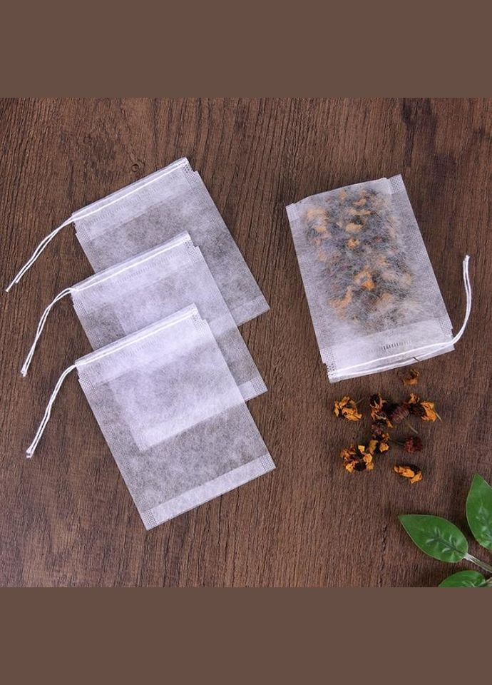 Чайні фільтр-пакети з ниточкою для чаю/кави/спецій 8х10 см упаковка 100 шт No Brand (335057281)