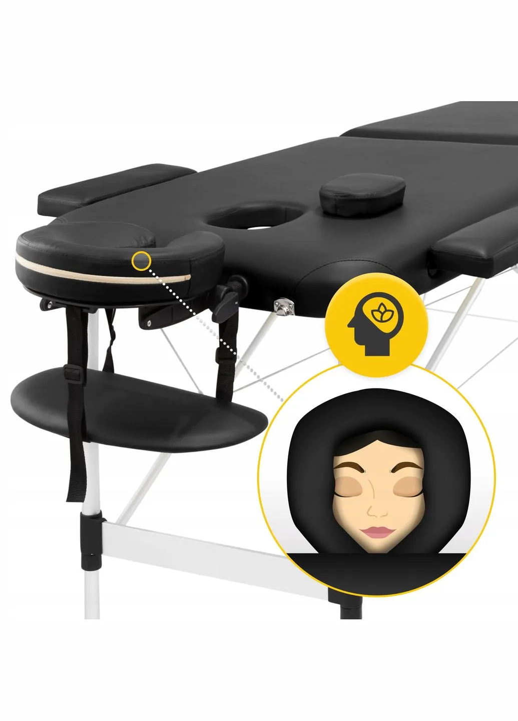 Масажний стіл складний Massage Table Alu W60 Black () 4FIZJO P-5907739318374 (362490322)