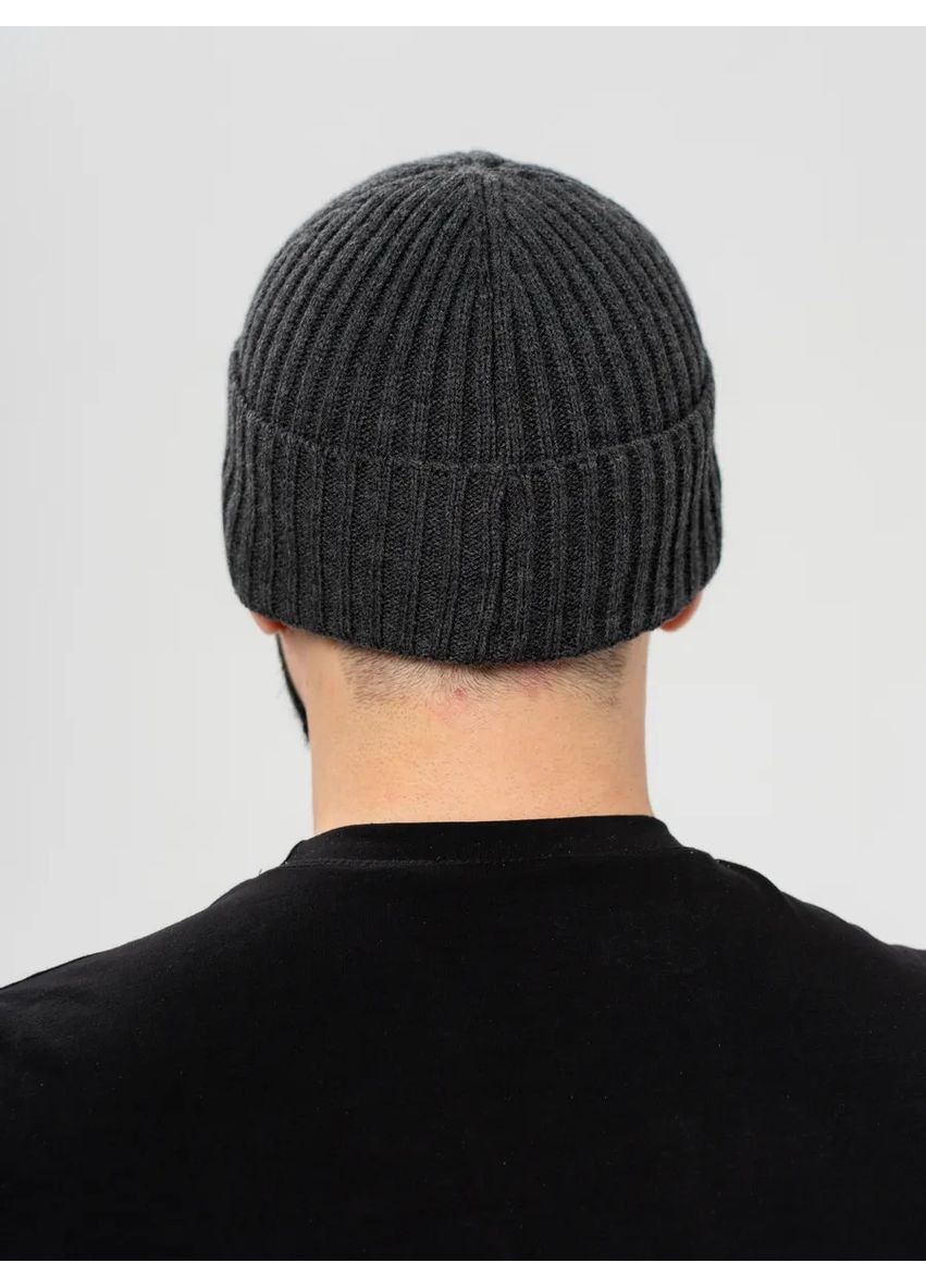 Классическая зимняя мужская шапка 1х1 No Brand Чоловіча зимова шапка (362556509)