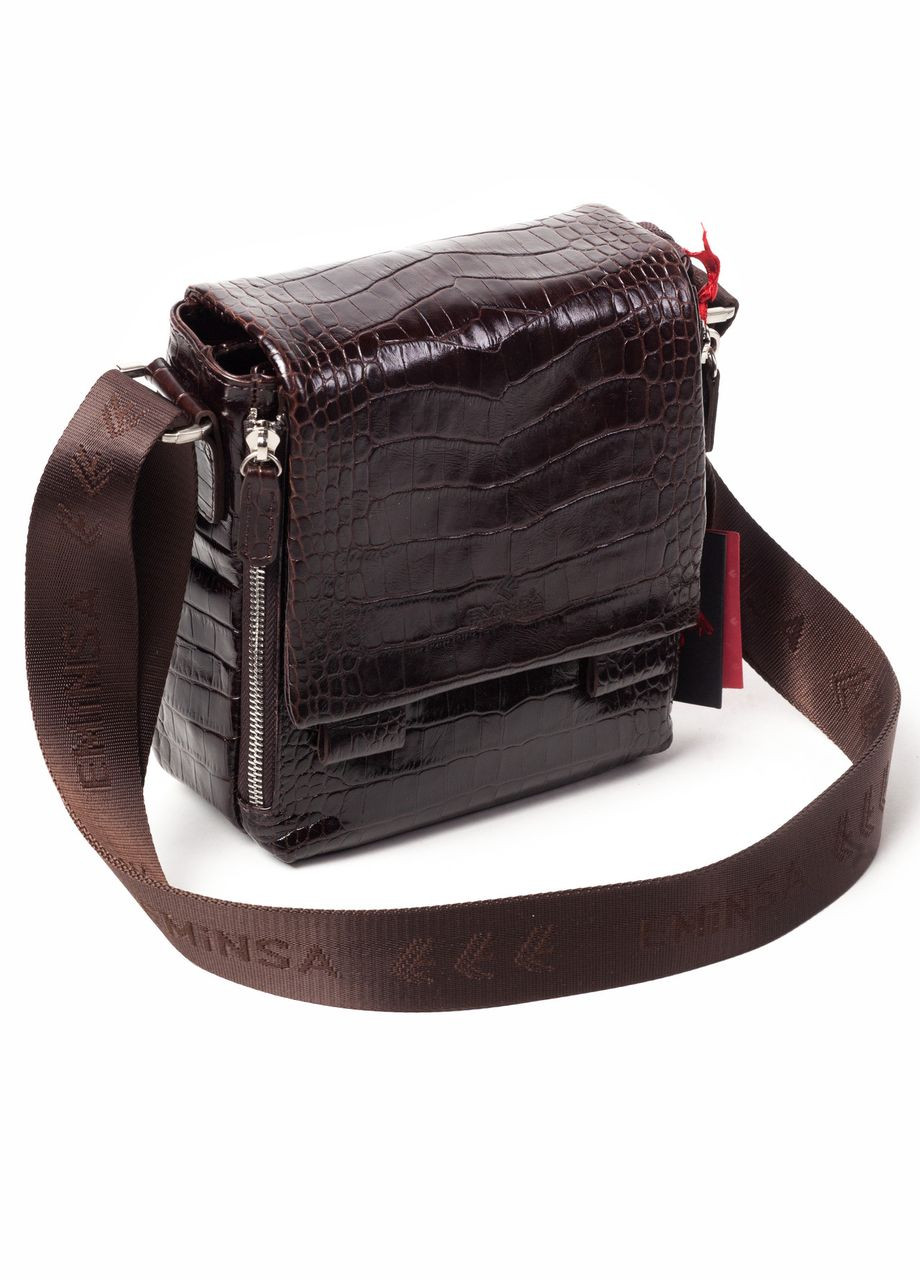 Чоловіча сумка шкіряна коричнева 6069-4-3 Eminsa (261481784)