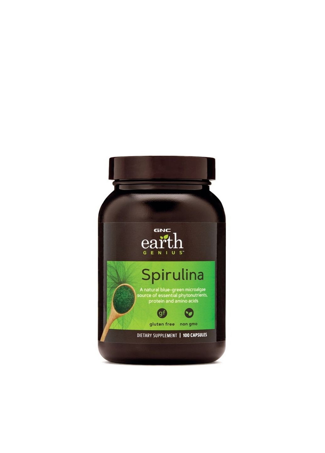 Натуральная добавка Earth Genius Spirulina, 100 капсул GNC (293417535)