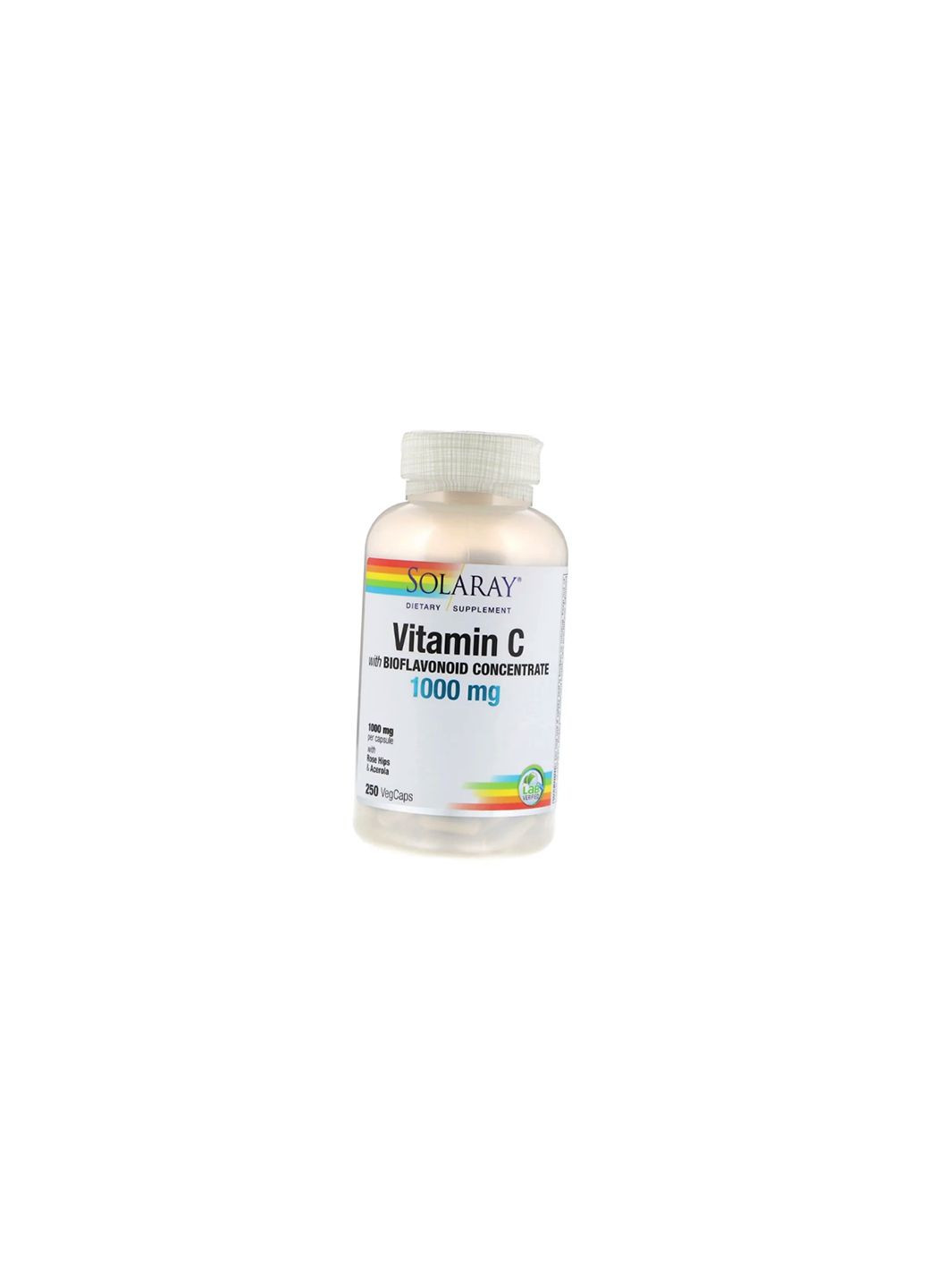 Вітамін С з Біофлавоноїдами, Vitamin C with Bioflavonoid Concentrate 1000, 250вегкапс (36411060) Solaray (293254538)