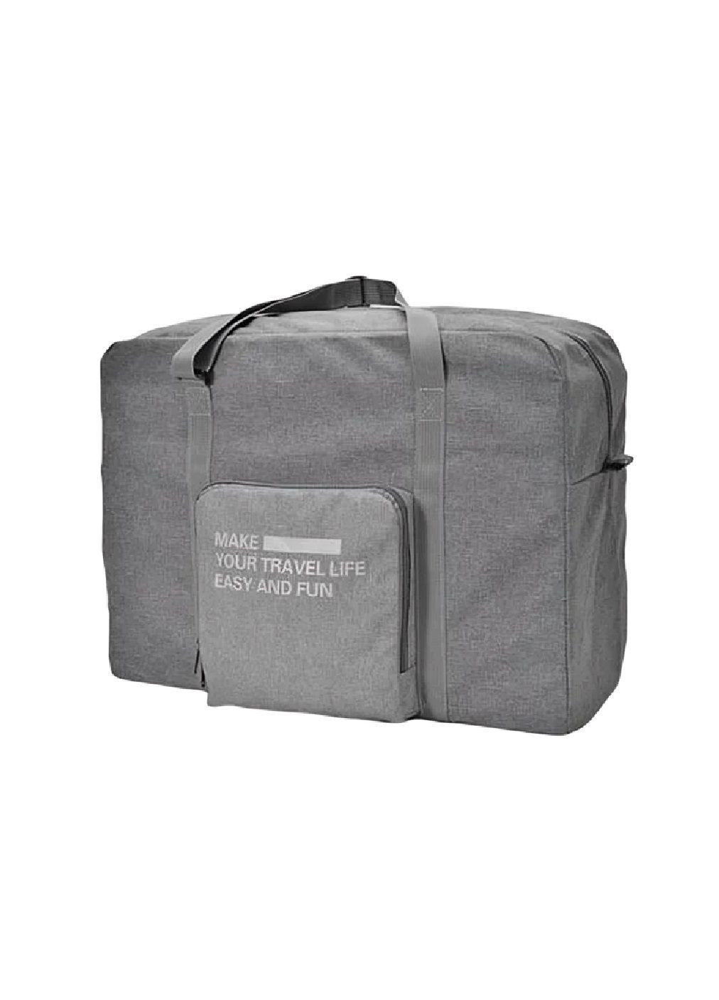Сумка тревел кейс трансформер дорожная складная с тканевыми ручками для путешествий командировок 45х33х18 см (479540-Prob) Серая Unbranded (322186313)