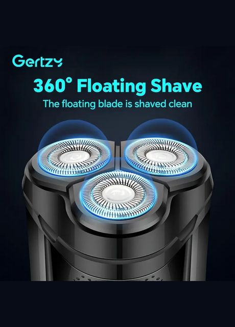 Електробритва акумуляторна роторна gertzy mg-716 чорна No Brand (325701640)