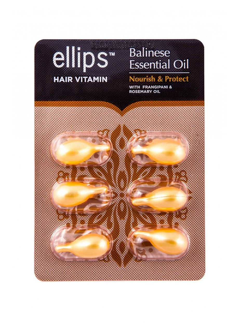 Сироватка для волосся "Живлення та захист Балі" з олією плюмерії та розмарину Ellips (311666048)