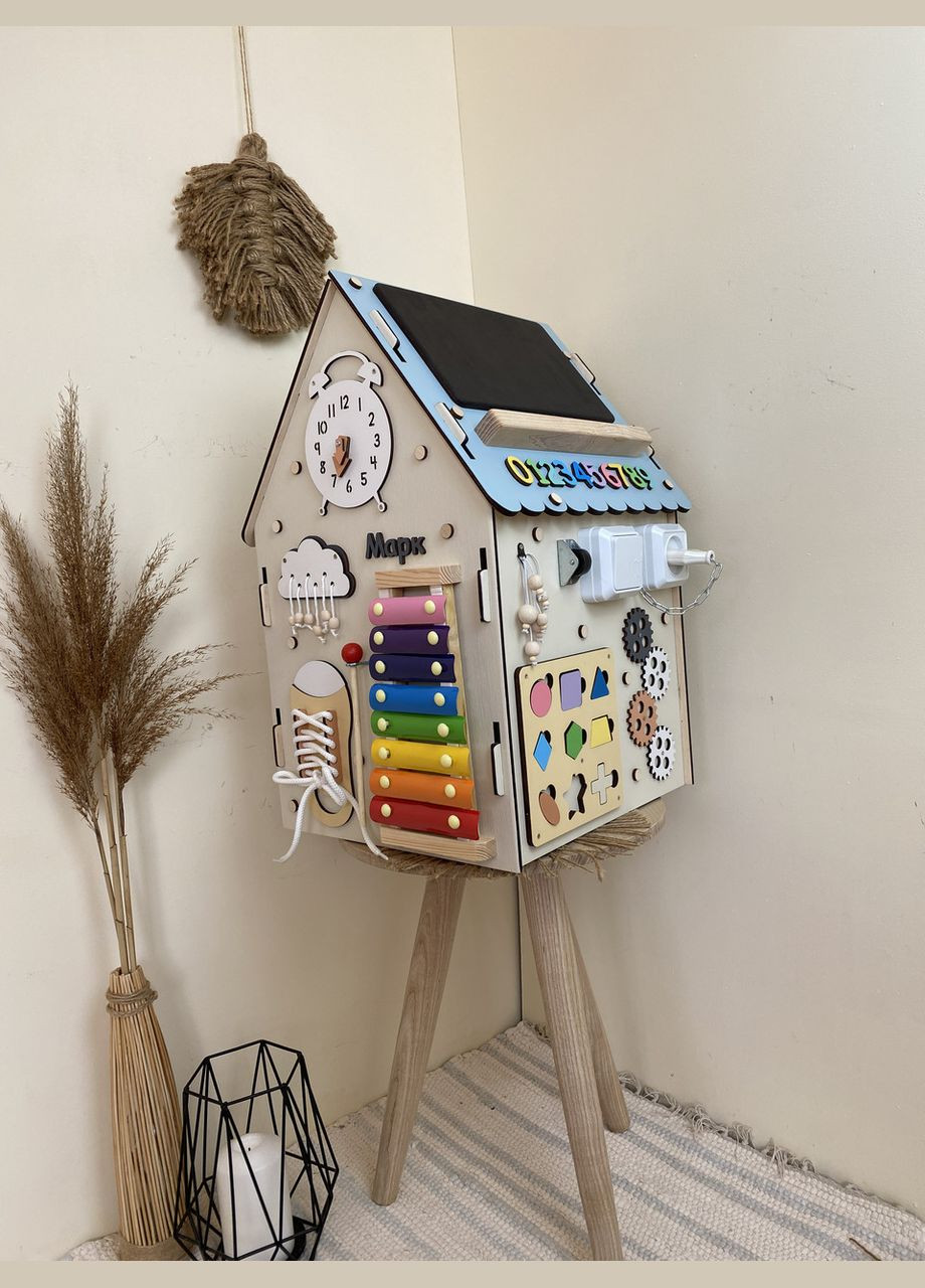 Бизидомик, бизихаус, бизихатка развивающая деревянная игрушка 30х30х50 см No Brand (355890463)