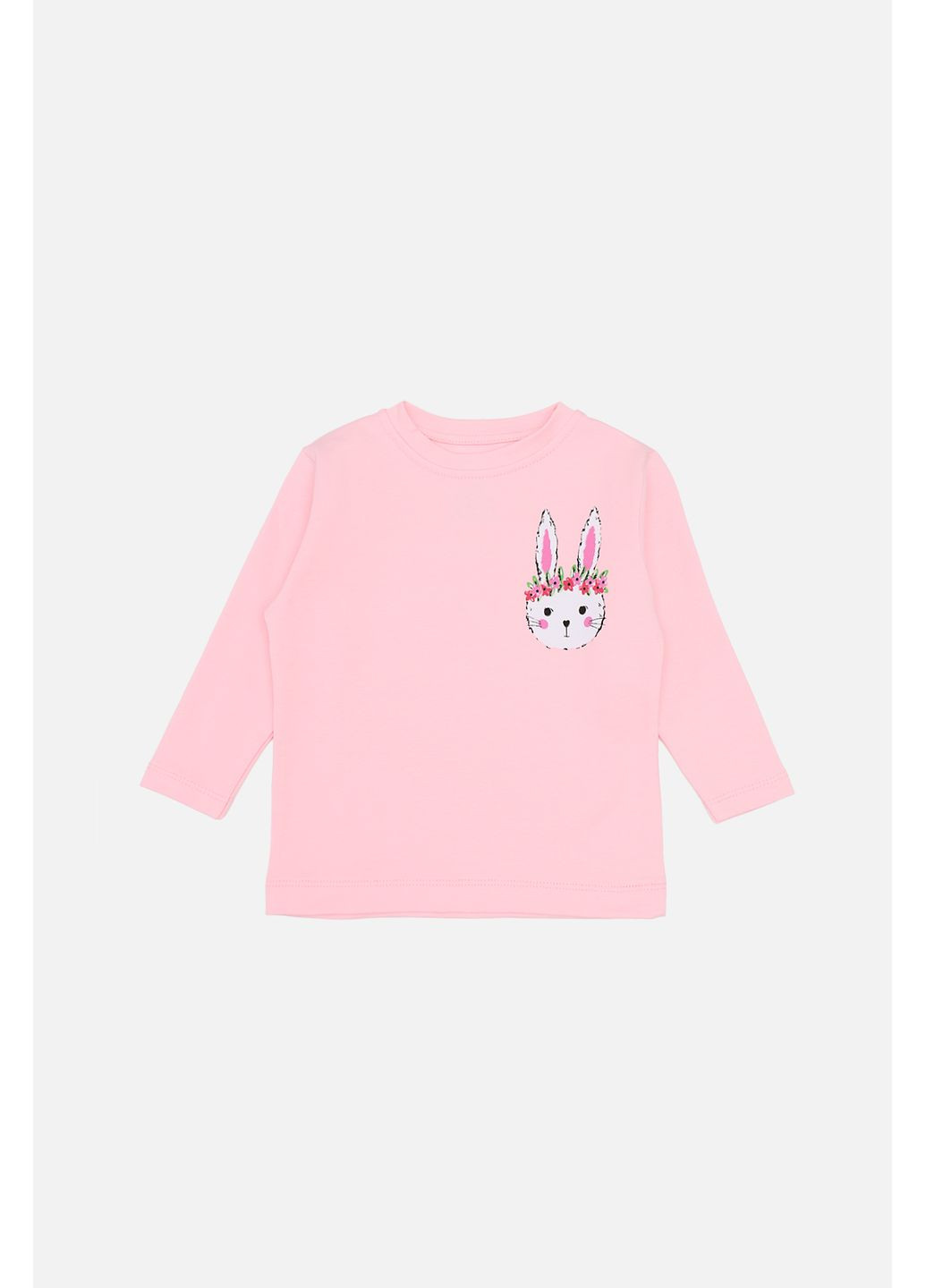 Футболка з довгим рукавом для дівчинки колір світло-рожевий ЦБ-00283608 Yuki (356116850)