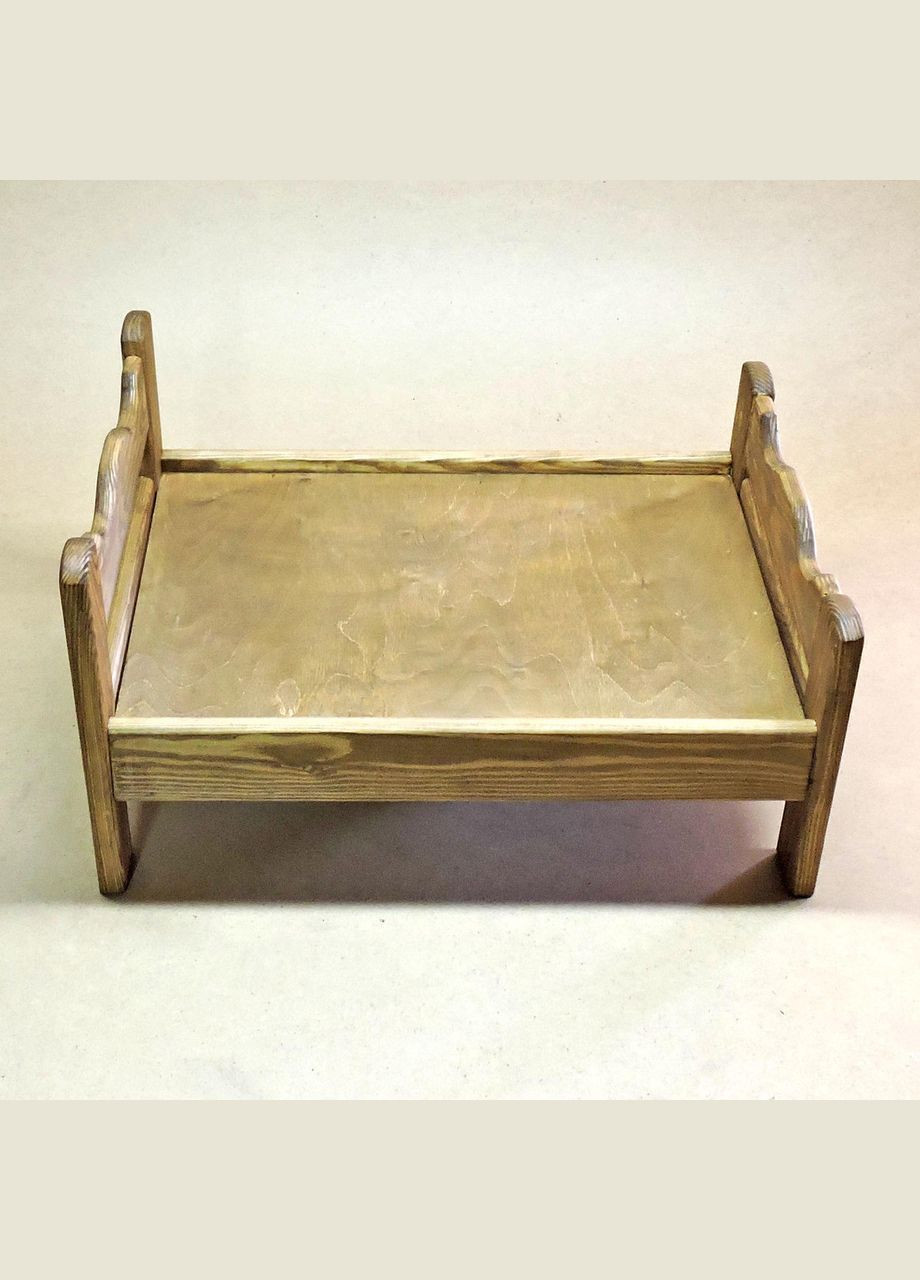 Кровать для кукол из дерева Ариэль капучино (КРТ-000103) No Brand (328605892)