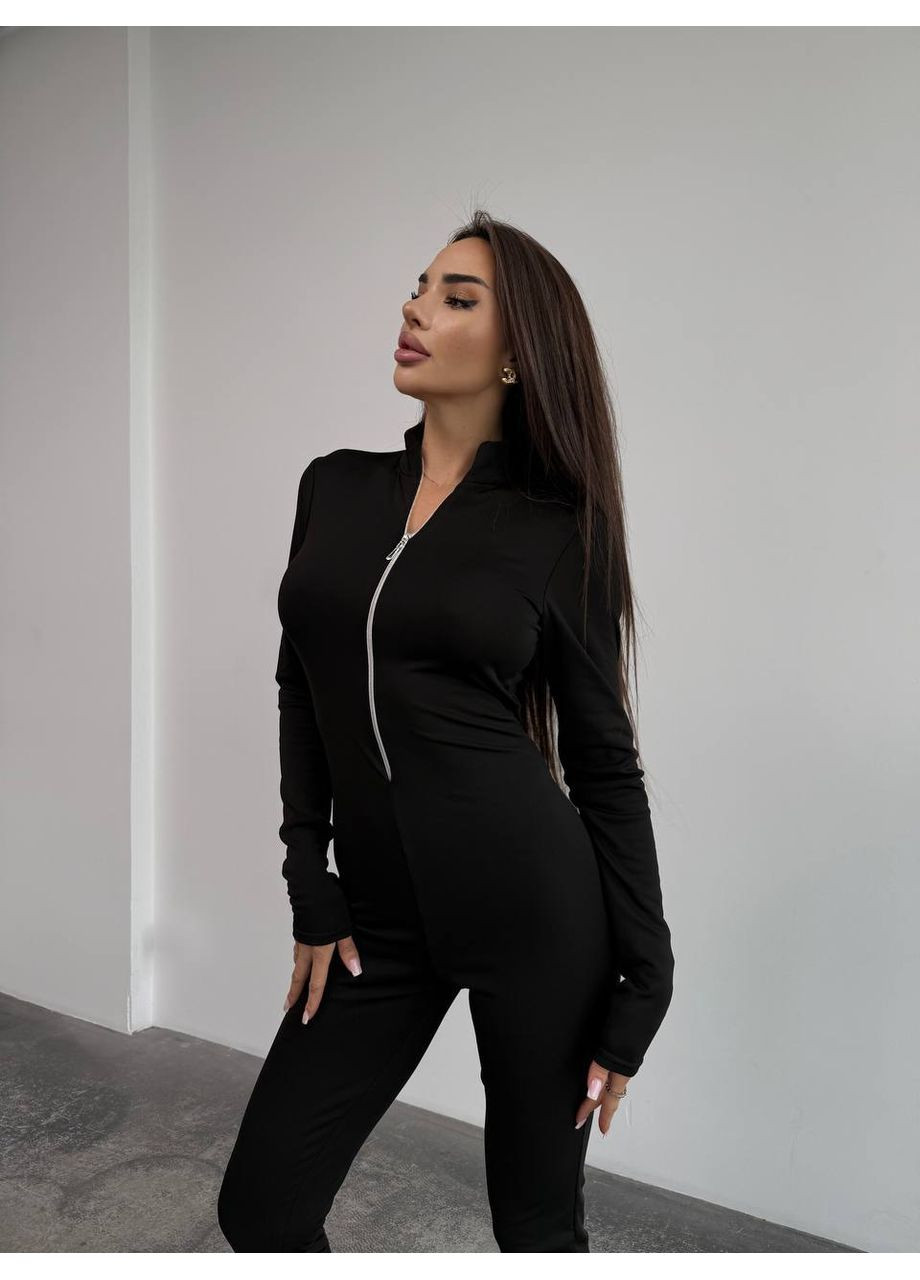 Комбинезон на флисе — ЗАМЕРЫ В ОПИСАНИИ GD/GL Модний простір комбинезон-брюки однотонный чёрный повседневный