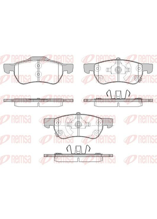 Колодки тормозные дисковые (комплект 4 шт) ПЕРЕДН MG (RS 1693.12) Remsa (354335906)