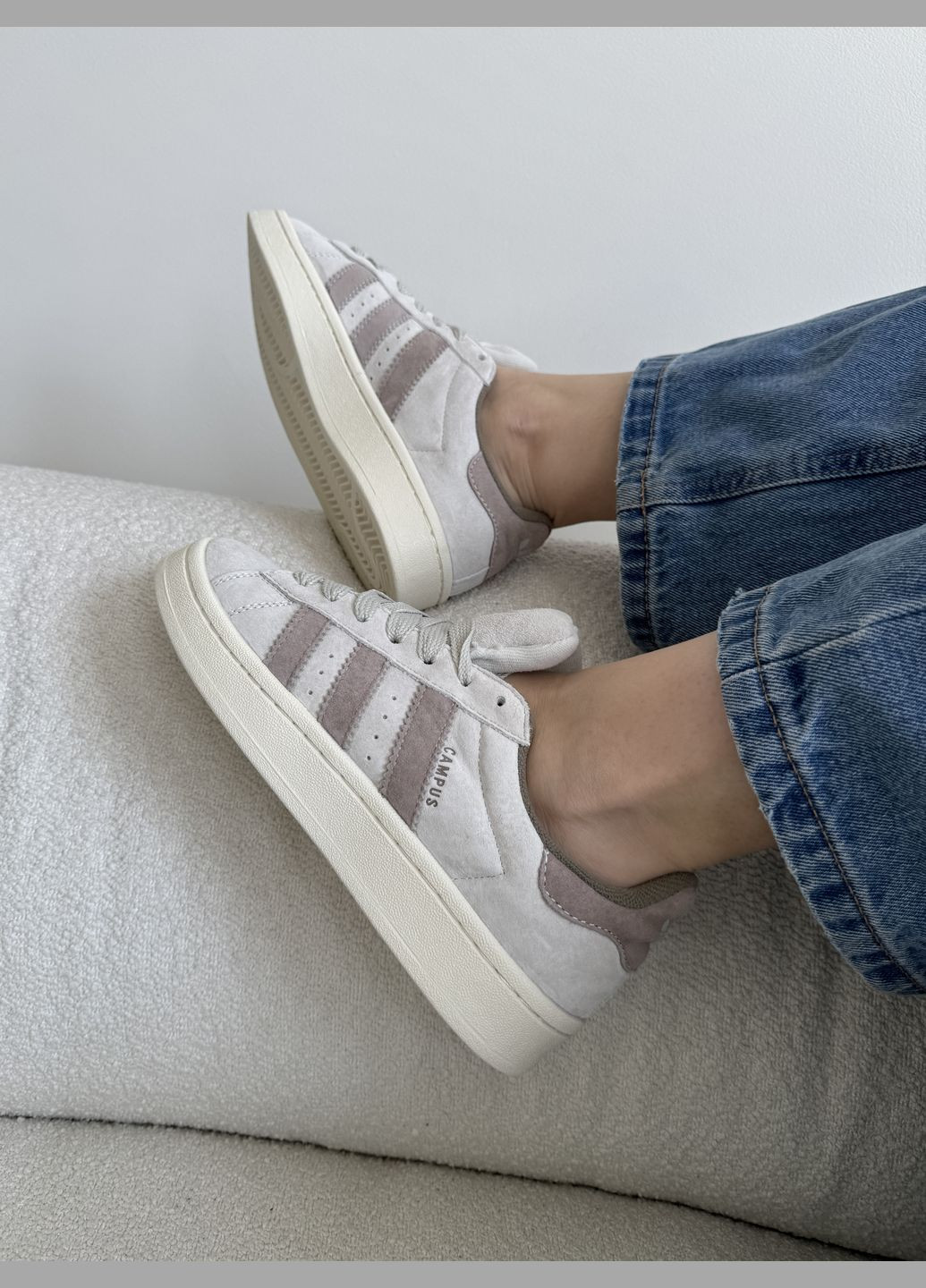 Кроссовки женские Adidas Campus 00s beige | Адидас Кампус бежевые No Brand бежевые демисезоны (316506732)