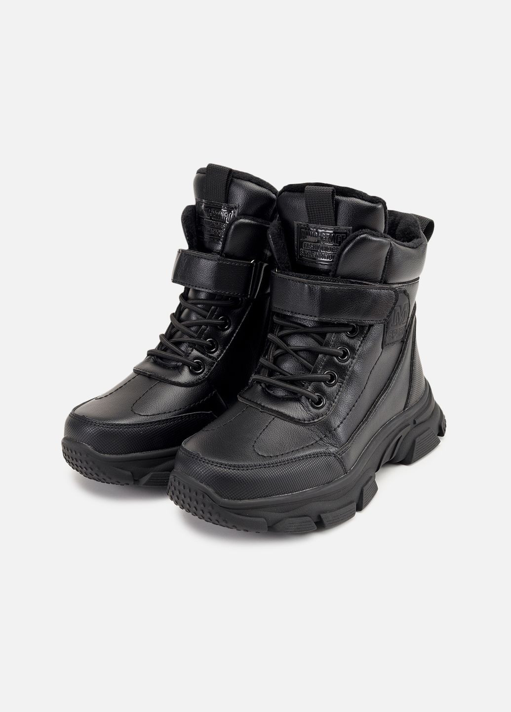 Черные зимние ботинки для мальчика цвет черный cb-00260723 Buddy Sheep