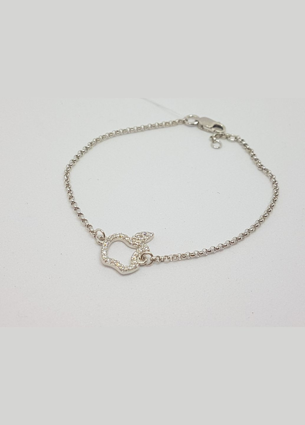 Серебряный браслет Яблоко с фианитами. 4649р 18,5 Лазурит (323212692)