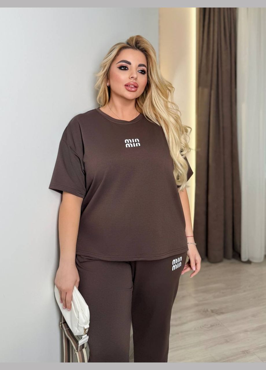 Повсякденний костюм двійка у кольорі: шоколад No Brand 200-1 (334101124)