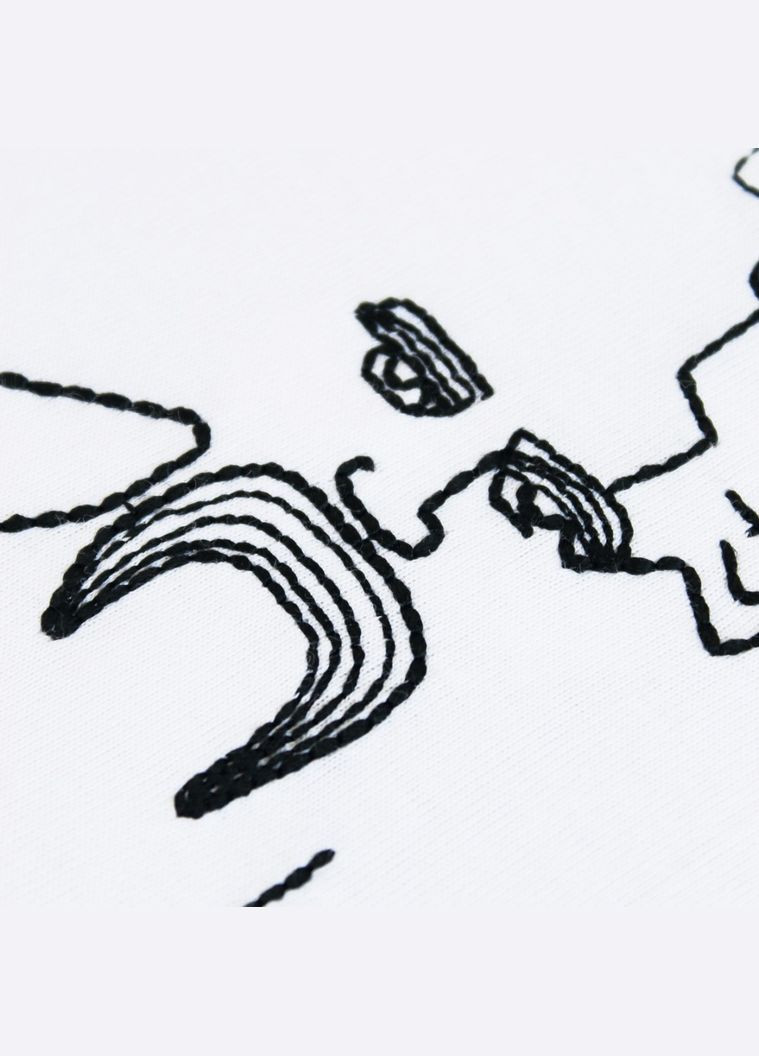 Біла патріотична футболка з вишивкою портрета шевченка bily Ladan