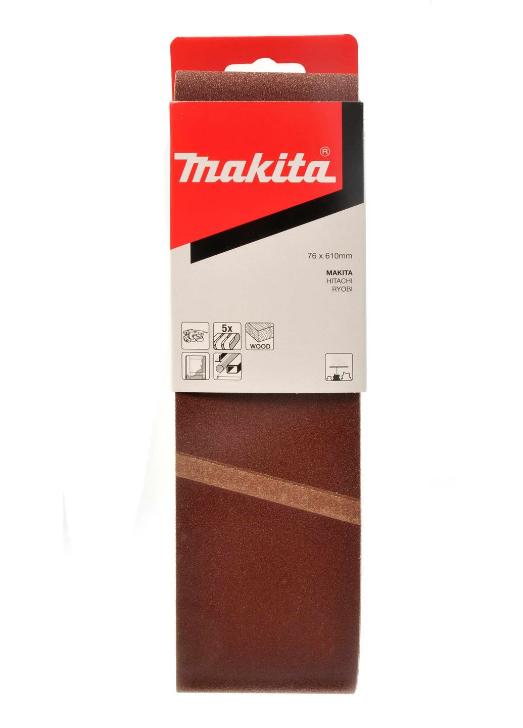 Набор шлифовальной ленты P37378 (76х610 мм, К240, 5 шт) шлифлента (30513) Makita (266817795)
