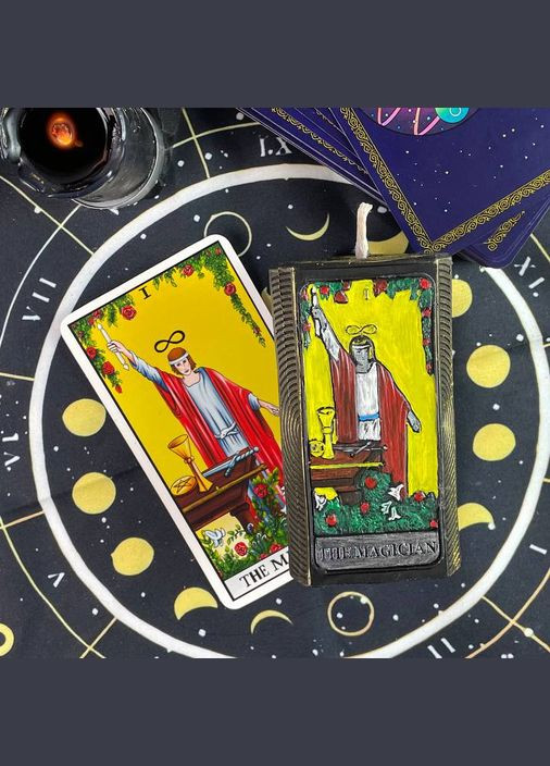 Чорна воскова свічка карта Таро - Фокусник (Чарівник) 5Candles (322244379)
