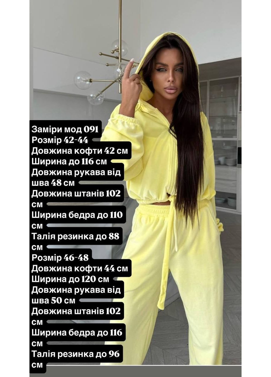 Жіночий костюм із м’якого велюру на блискавці Україна (360898681)